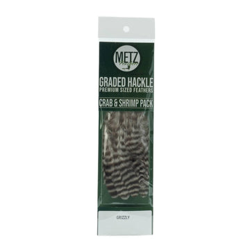 Umpqua Metz crab/shrimp hackle pack Grizzly for versatile crab and shrimp pattern tying