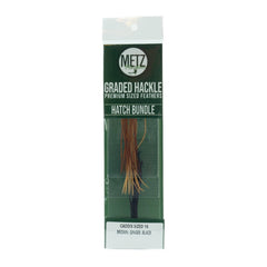 Umpqua Metz Hatch Hackle Bundle 16 Caddis package front view, premium hackle for lifelike imitations