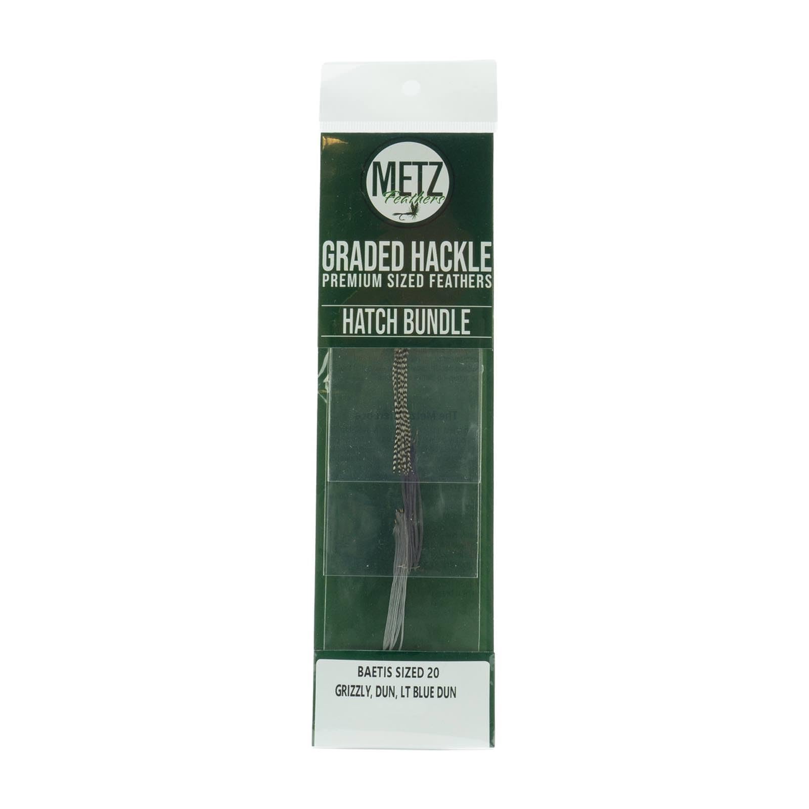 Umpqua Metz Hatch Hackle Bundle 20 Baetis for lifelike fly tying during Baetis hatches