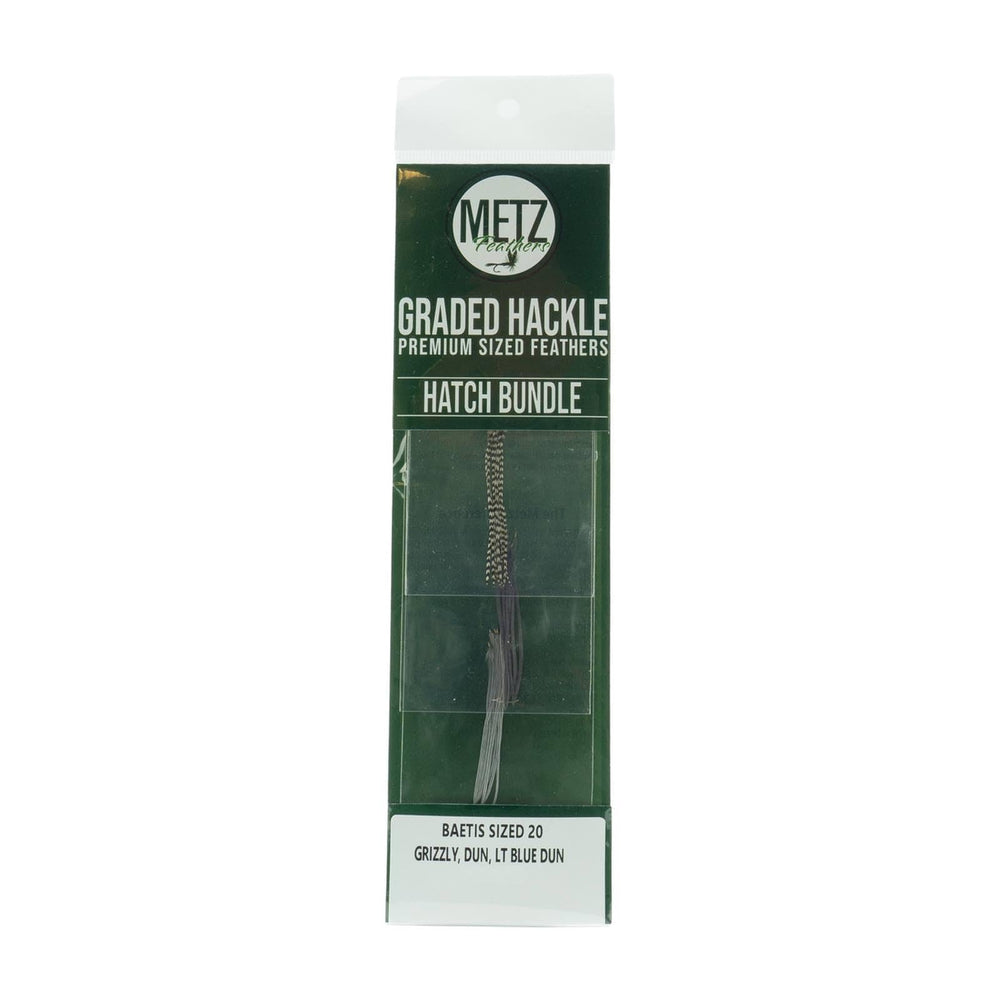 Umpqua Metz Hatch Hackle Bundle 20 Baetis for lifelike fly tying during Baetis hatches
