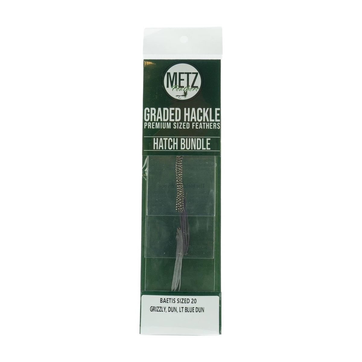Umpqua Metz Hatch Hackle Bundle 20 Baetis for lifelike fly tying during Baetis hatches