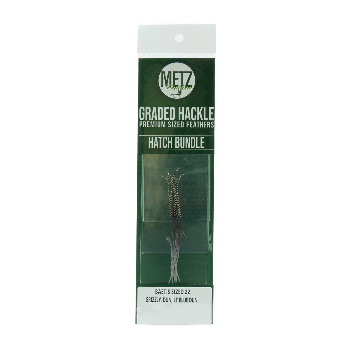 Umpqua Metz Hatch Hackle Bundle 22 Baetis for realistic mayfly imitations and buoyant dries