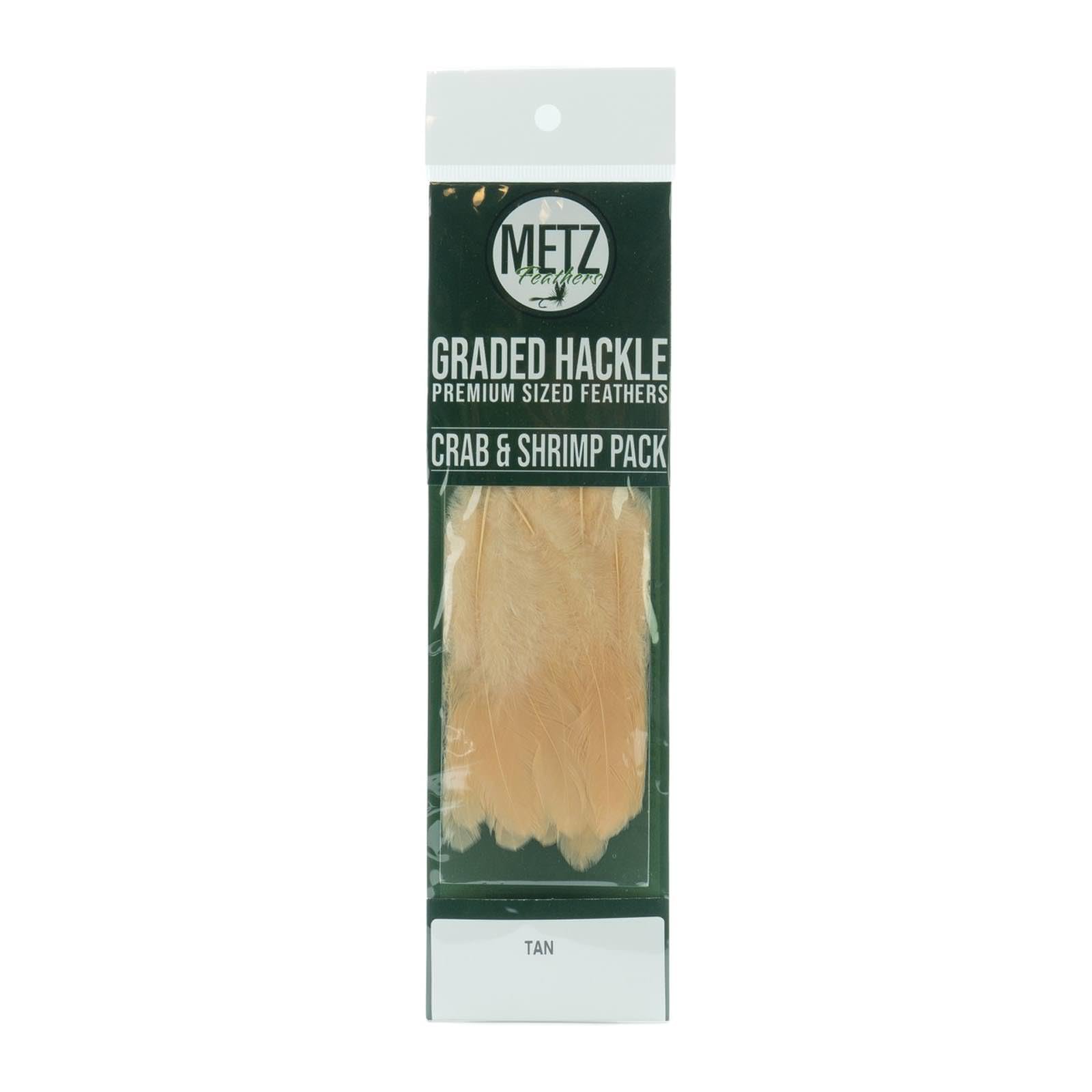 Umpqua Metz Tarpon/Crab Hackle Pack Tan for uniform feathers and quicker tarpon tails or crab claws.