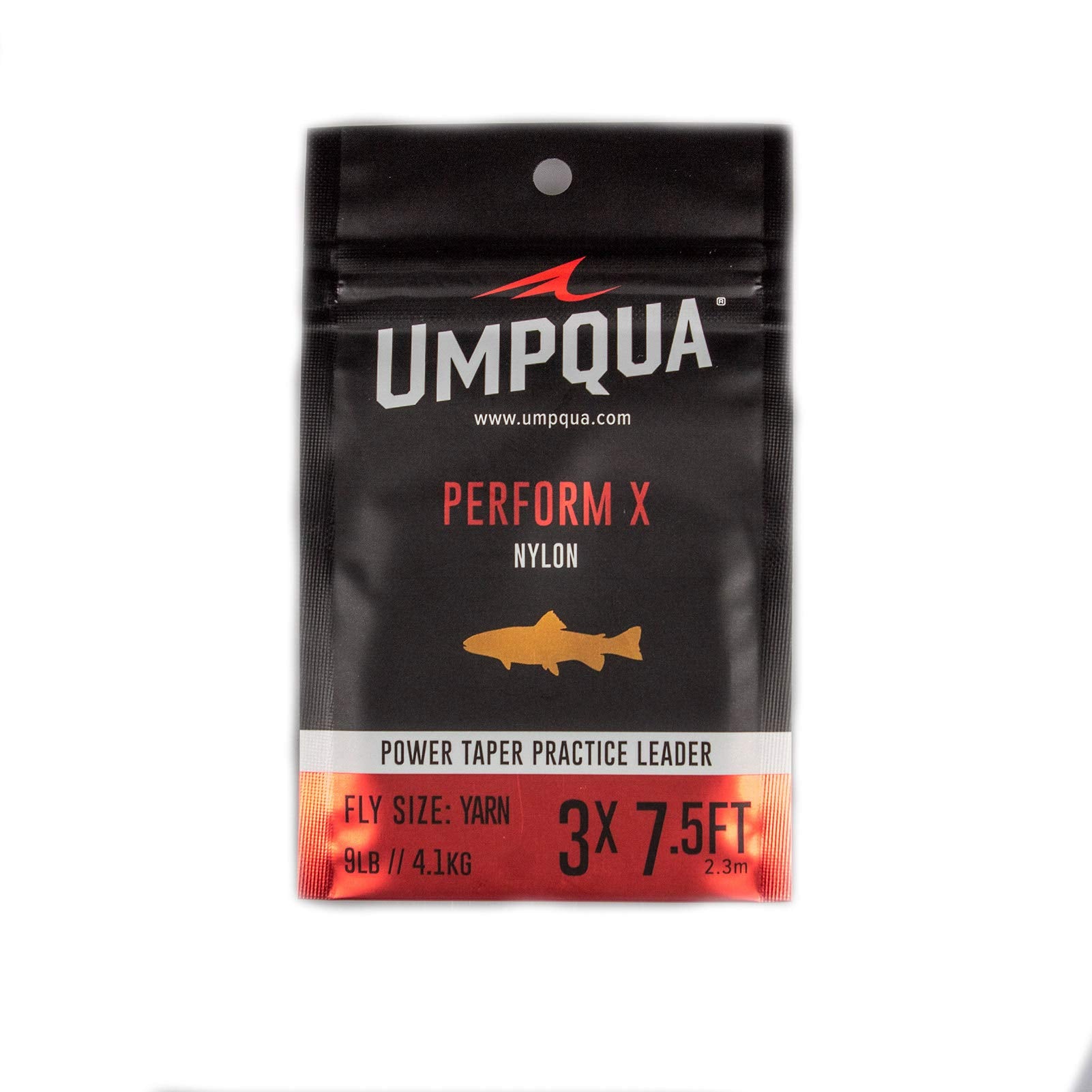 Umpqua Perform X nylon practice leader with bright line for visible practice casts.
