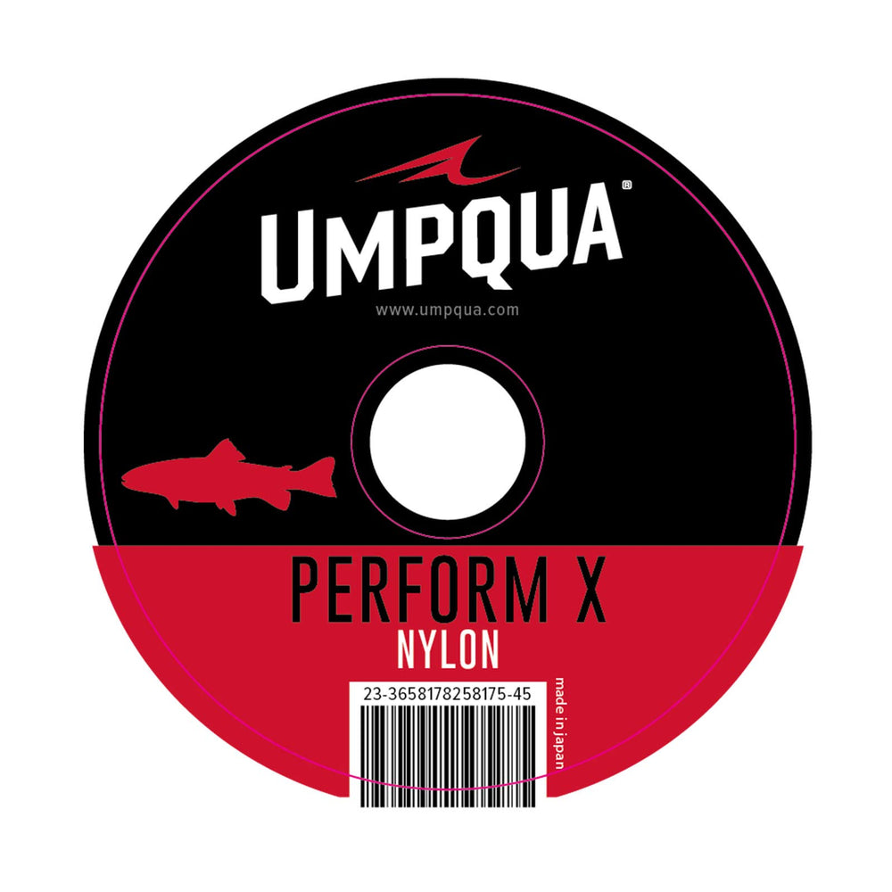 Umpqua Perform X Trout Nylon Tippet 6X 30yds spool boosts knot strength and dead-drift accuracy.