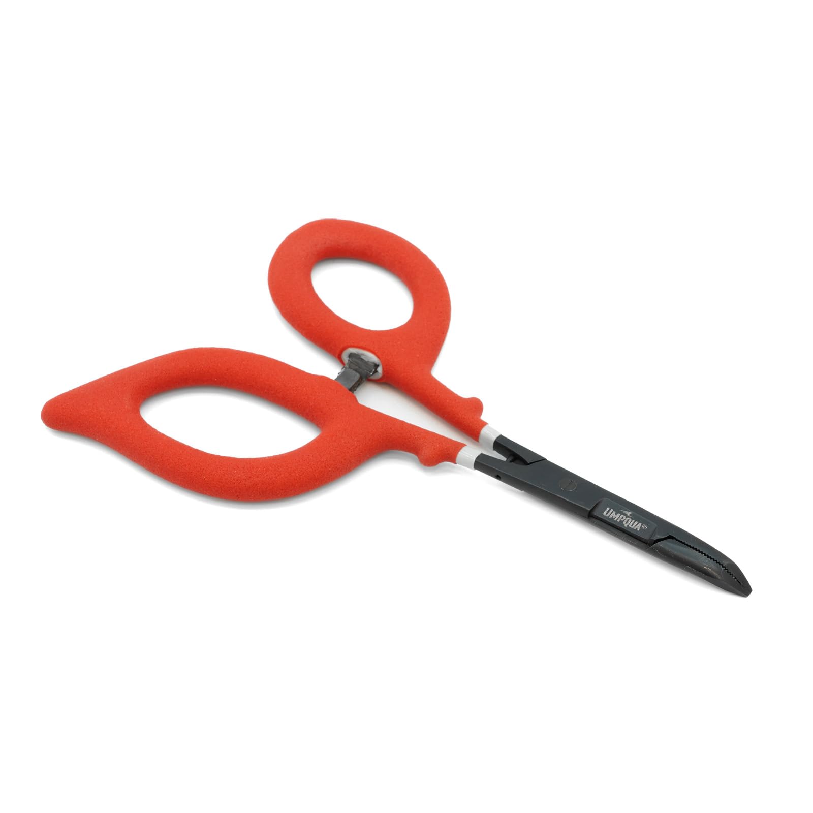 Umpqua Rivergrip PS Scissor Forceps 6 in Curved Red - fly fishing forceps