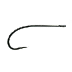 Umpqua Tiemco 201R hook with wide gap and black nickel finish for versatile patterns.