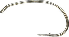 Umpqua TMC 2487 bronze hook close-up, ideal for shrimp and caddis pupa imitations