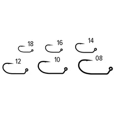 Umpqua TMC 413J bronze finish hook pack image highlighting barbless design for easy release.