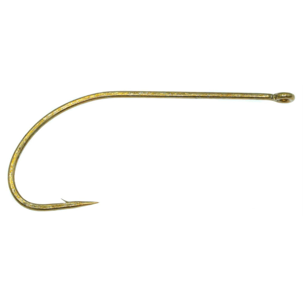 Umpqua TMC 8089 hook closeup showing straight eye and wide gape for bass bugs.