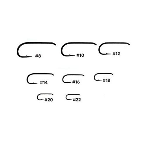 Umpqua U001 carbon steel U-Series hook with micro barbs for easy penetration and tying.