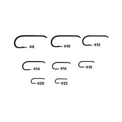 Umpqua U001 U-series hook close-up with micro-barbs for easier penetration during tying.