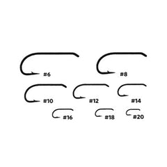 Umpqua U102 down-eye hook close-up highlights sproat bend for easy rigging