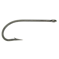 Umpqua U502 bass hook close-up showing sharp point for reliable penetration.