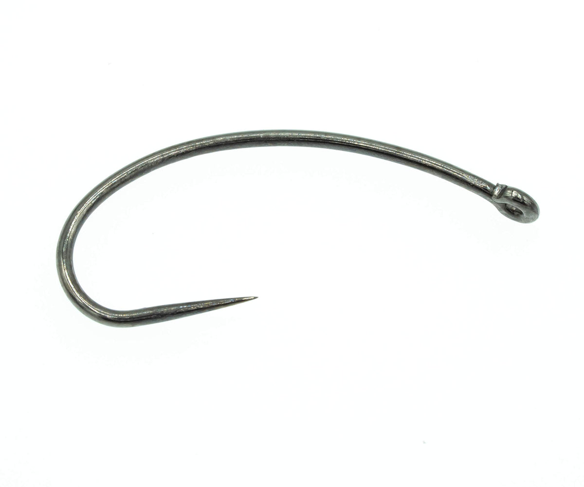 Umpqua UC608BL-BN barbless hook in size 16 for stonefly and caddis patterns, precise hookups.