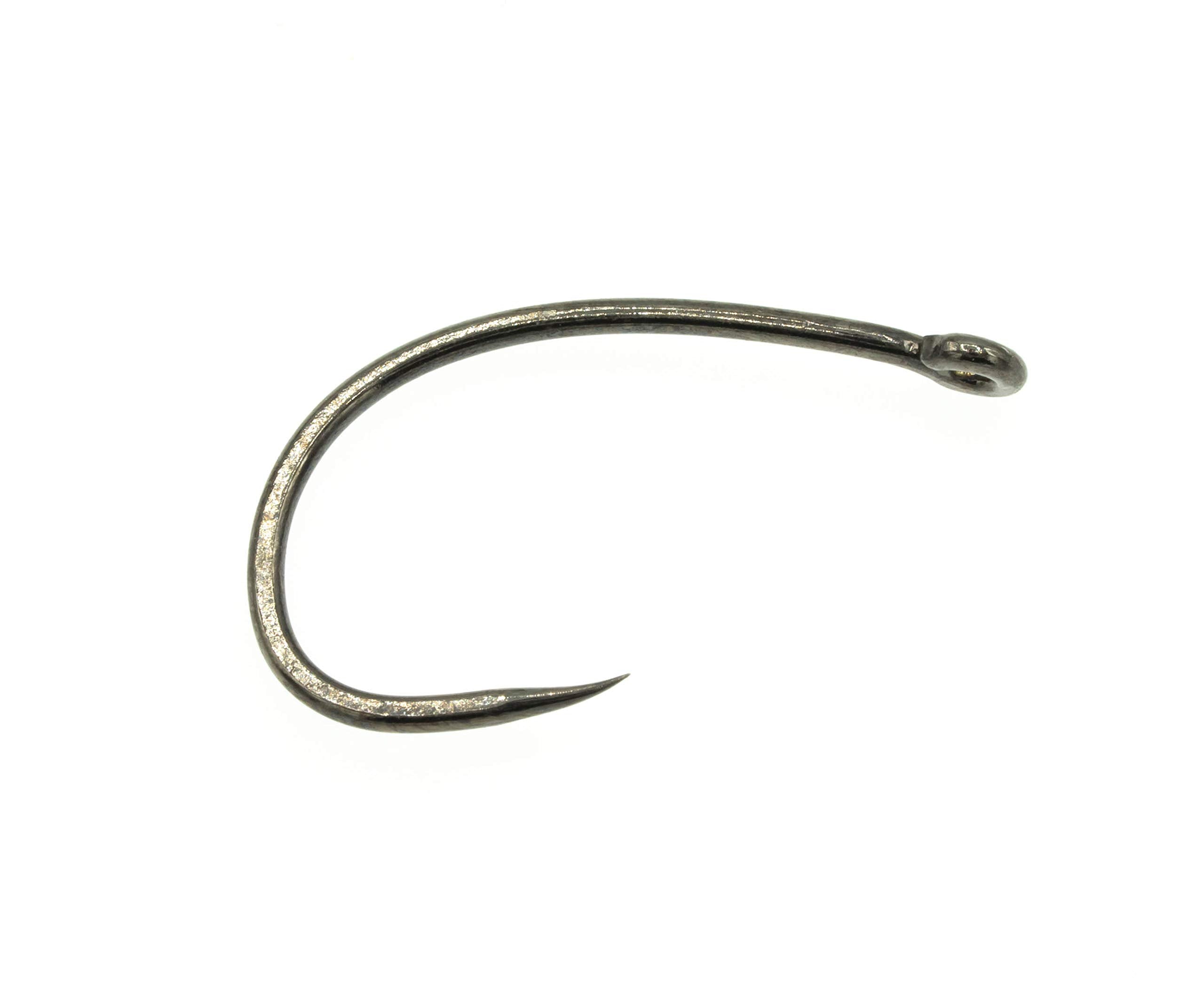 Umpqua UC625BL-BN curved barbless competition hook size 10 for shrimp and caddis patterns, ideal for competition tying.