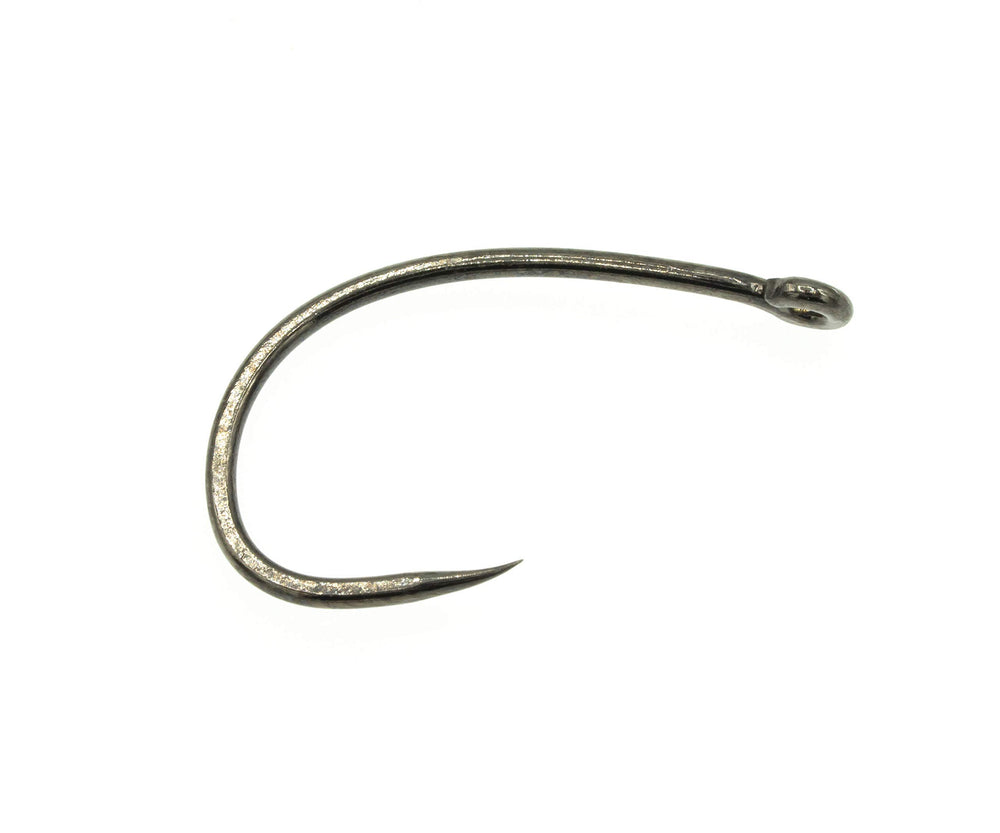 Umpqua UC625BL-BN curved barbless competition hook size 10 for shrimp and caddis patterns, ideal for competition tying.