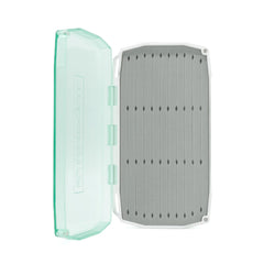 UMPQUA UPG Foam Baitfish Fly Box - lid open showing Mega-Slit Foam and storage capacity