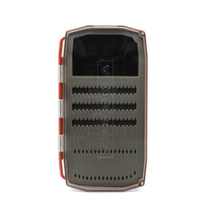 Umpqua UPG Foam Daytripper Fly Box Large Red - open with magnetic fly dock