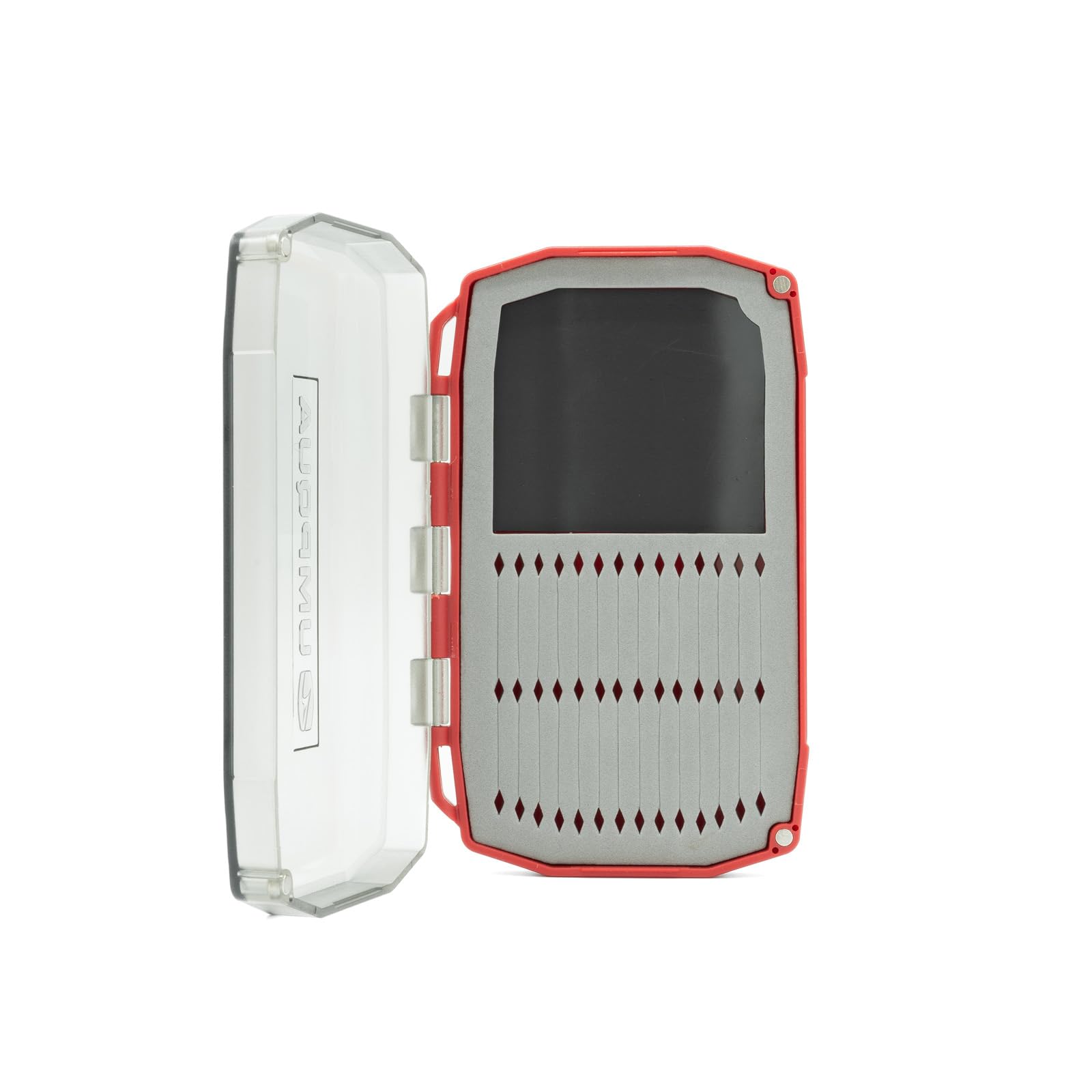 Open view of Daytripper Fly Box showing Magnetic Dock, Fly Trap and Micro Slit storage