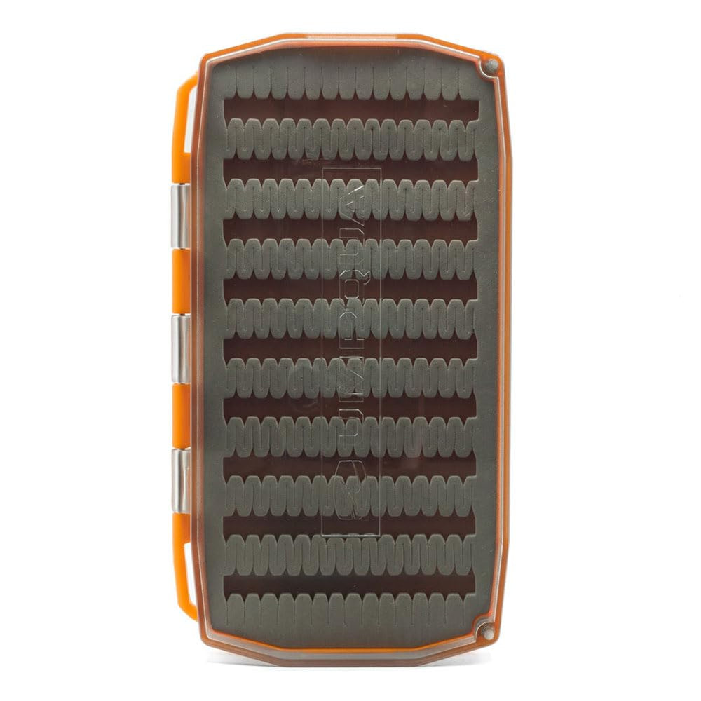 Umpqua UPG Foam Essential Large fly box inner compartment highlights FlyTrap and organized storage