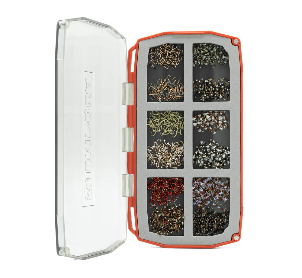 Deep foam dividers inside for dry flies in Umpqua Magneto Red