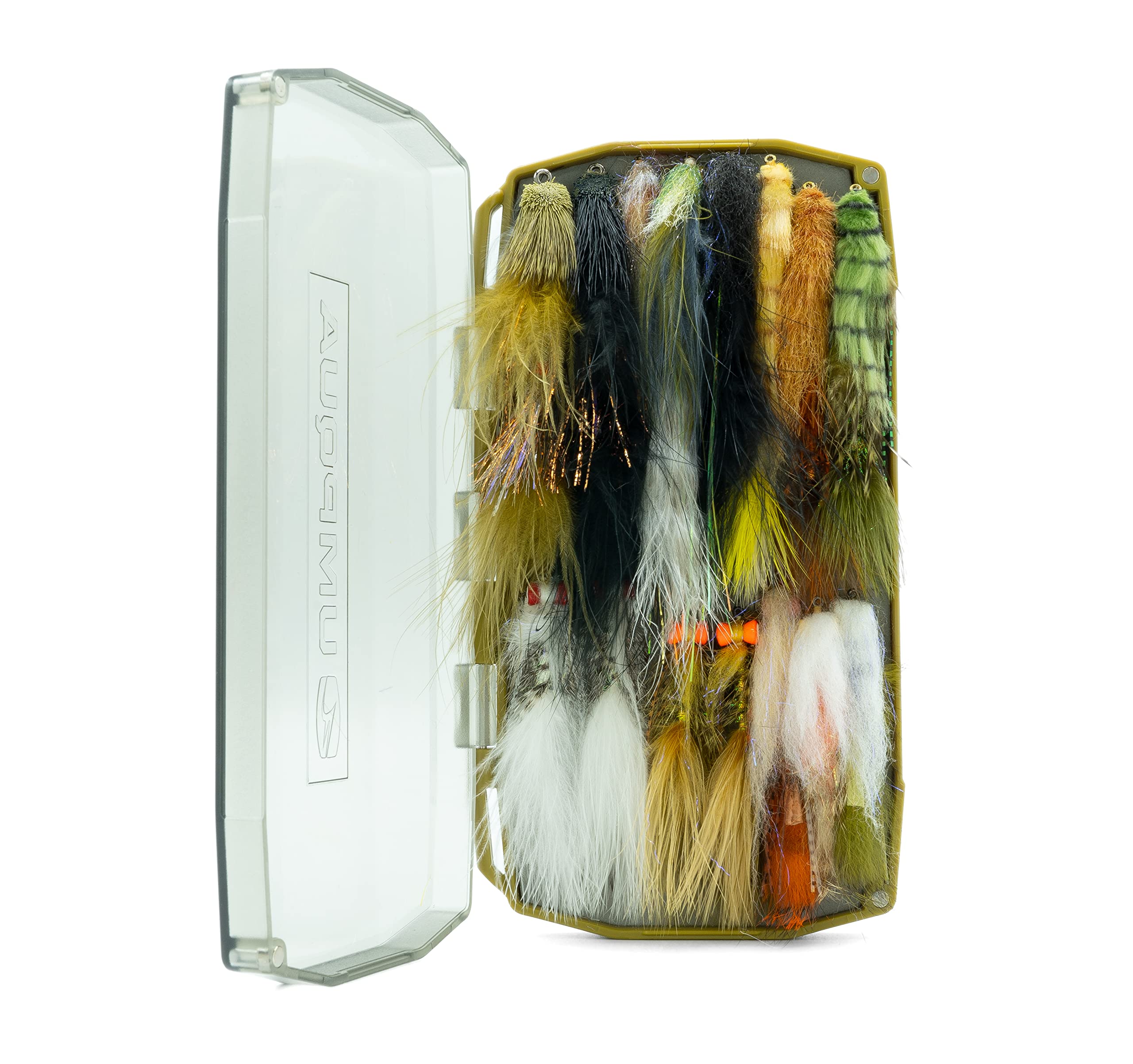 Open fly box showing Power Grip Foam and magnetic shell