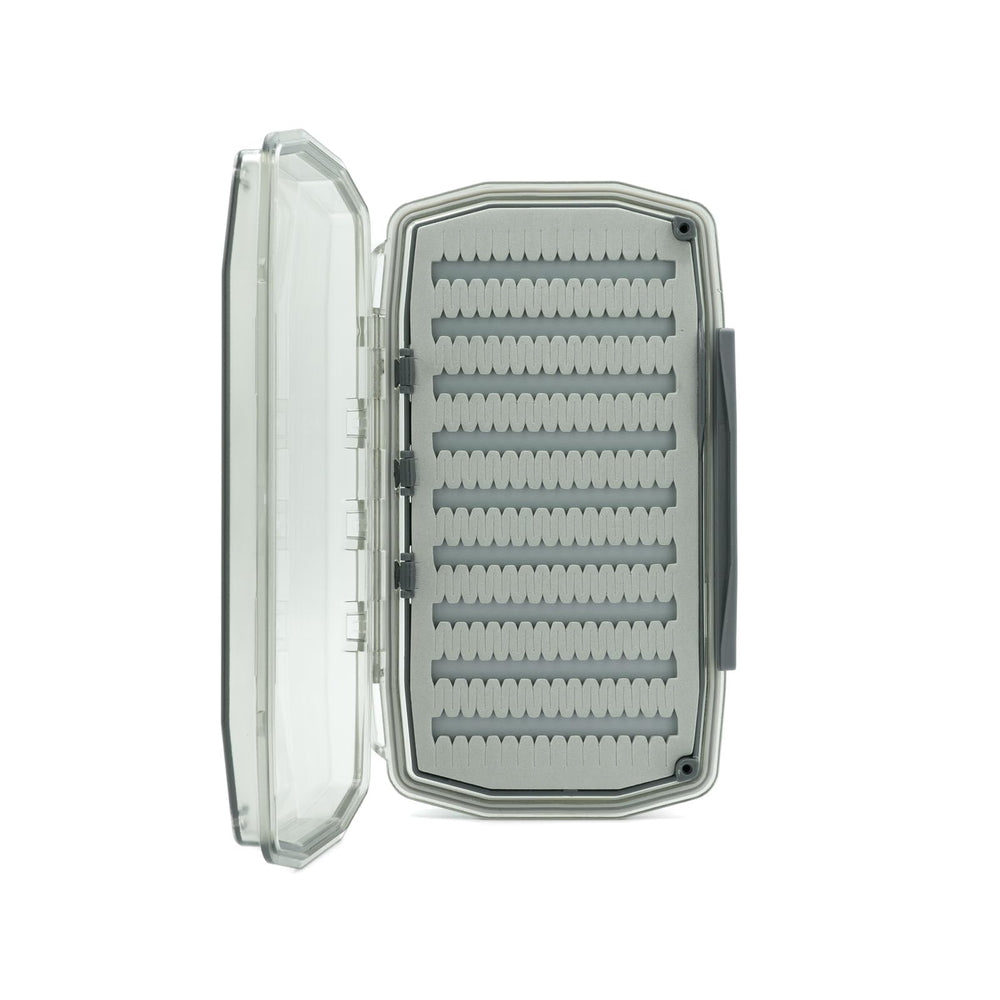 Angled entry points for easy load of flies on Umpqua box