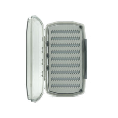 Angled entry points for easy load of flies on Umpqua box