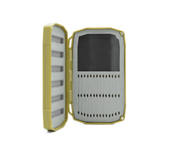 Double-sided slim fly box showcasing hybrid foam and magnetic storage