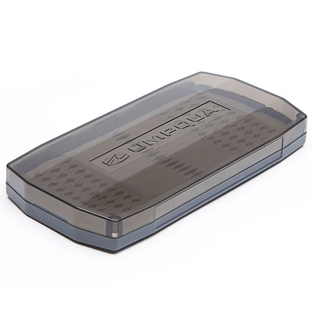 Umpqua UPG LT fly box lid open shows 3-D FlyTrap inserts for secure storage