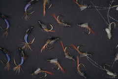 Umpqua UPG Daytripper Lime Fly Box Fly Trap area keeps offset head-to-tail flies organized.
