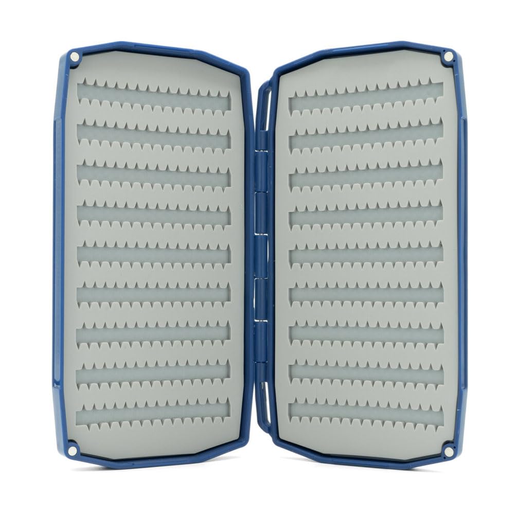 UMPQUA UPG Silicone Dual Essential Fly Box blue, double-sided design