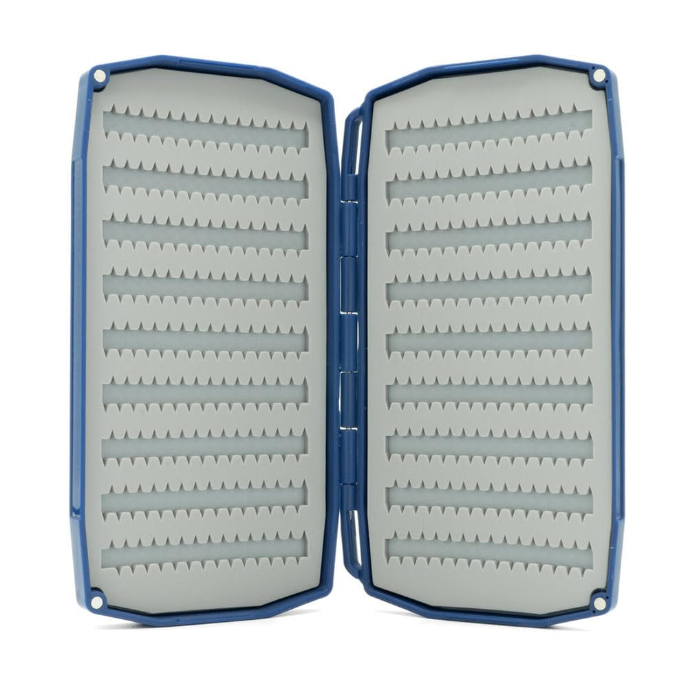 UMPQUA UPG Silicone Dual Essential Fly Box blue, double-sided design