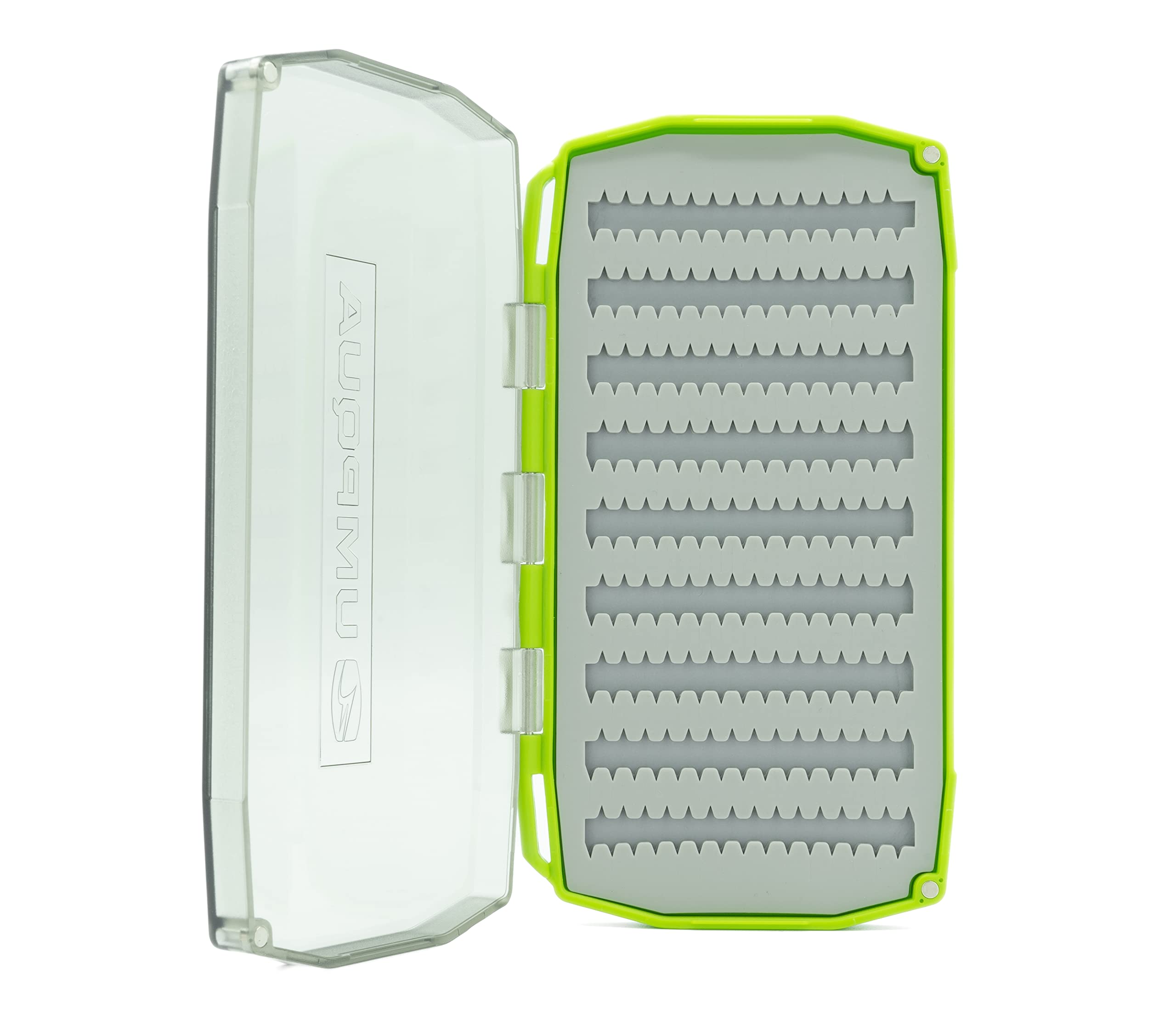 UMPQUA UPG Silicone Essential Fly Box front view shows compact design for dries and nymphs