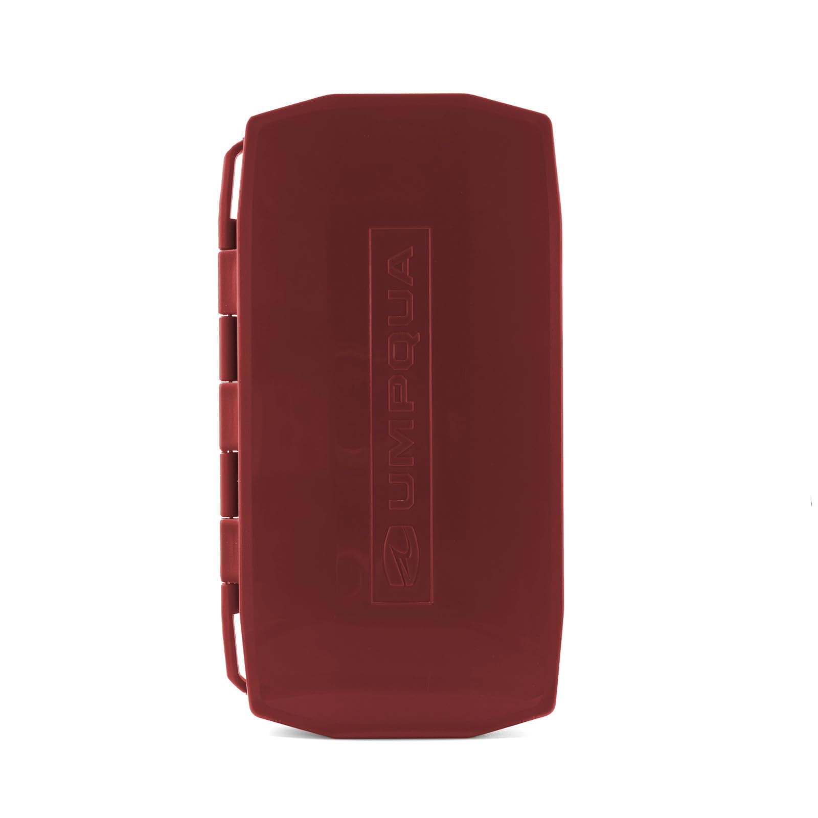 UMPQUA UPG Silicone Weekender Fly Box Claret open to show dual-sided storage