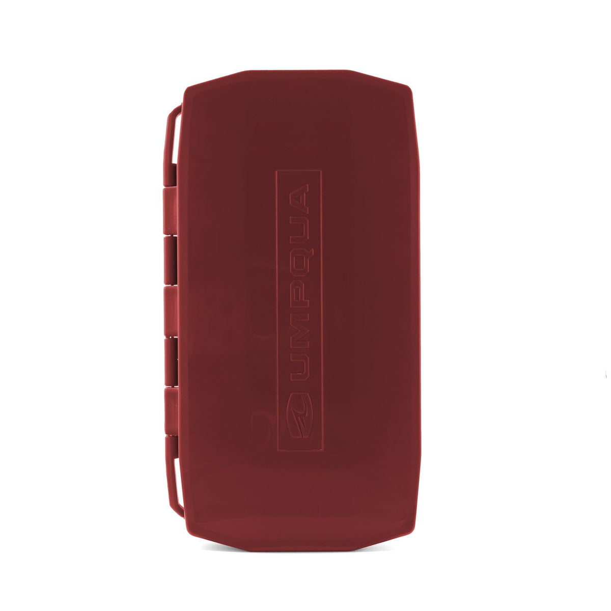UMPQUA UPG Silicone Weekender Fly Box Claret open to show dual-sided storage