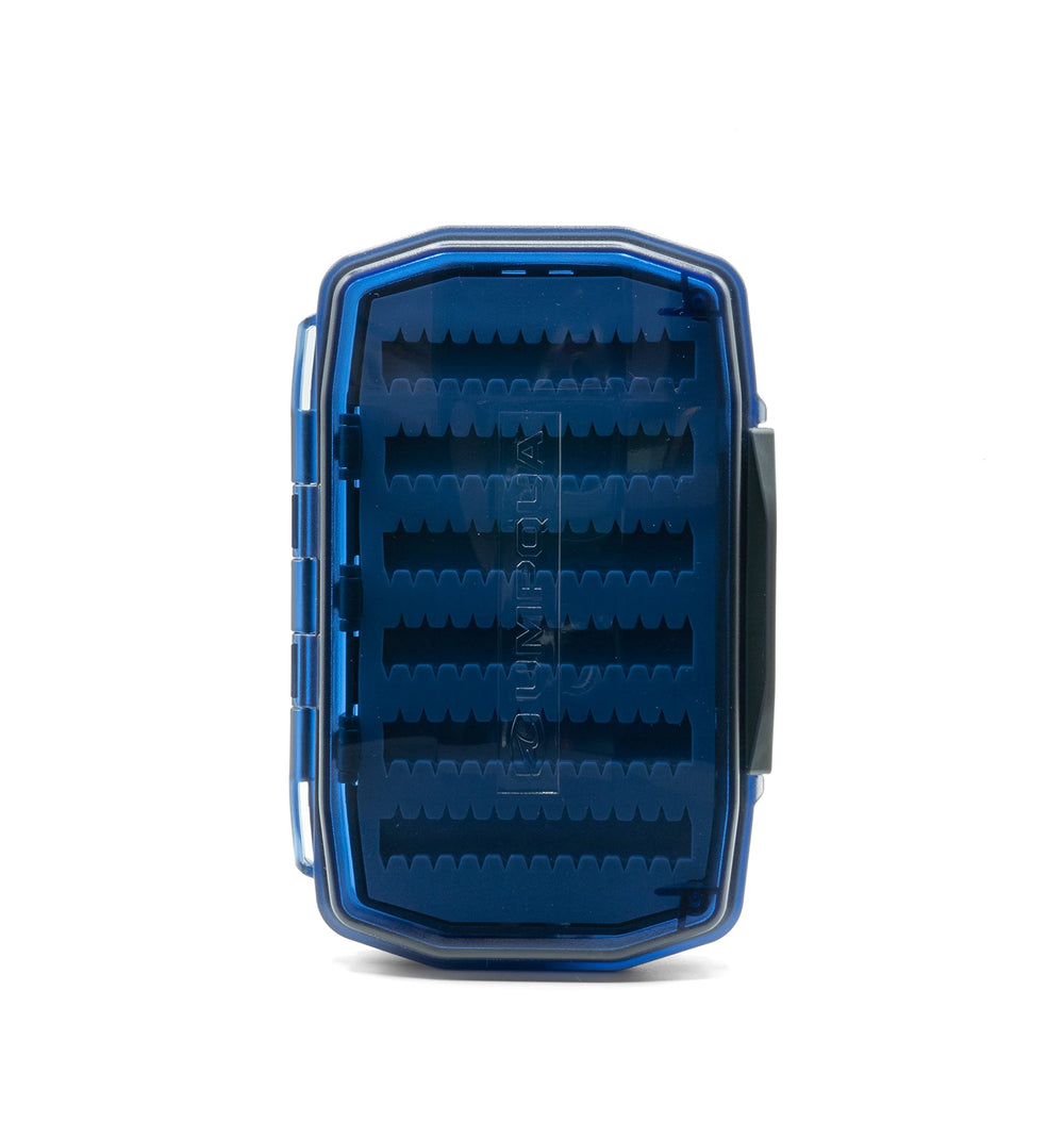 Umpqua UPG Silicone WP Essential Medium Fly Box secure latch keeps flies safe on trips.