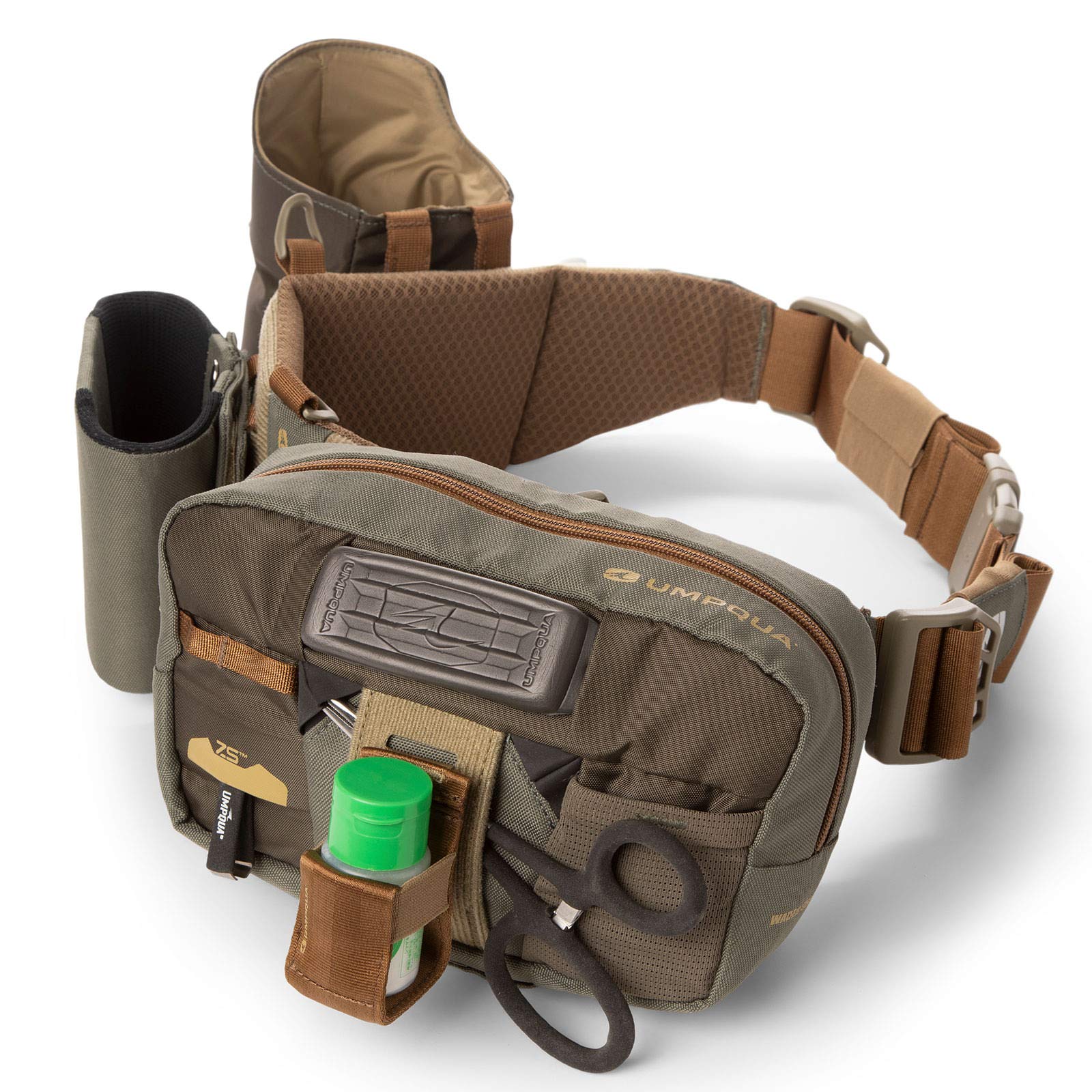Back support and MOLLE face on ZS2 belt with attachments