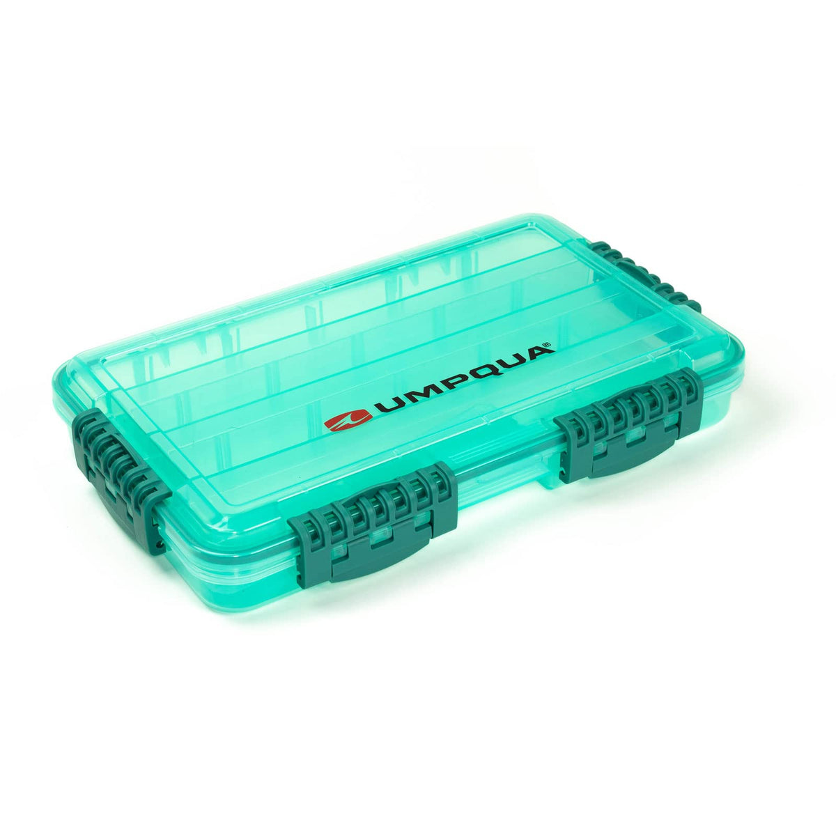 Umpqua Waterproof Bug Lockers Large Aqua - Aqua and Olive, 14 x 8.5 x 2 inches