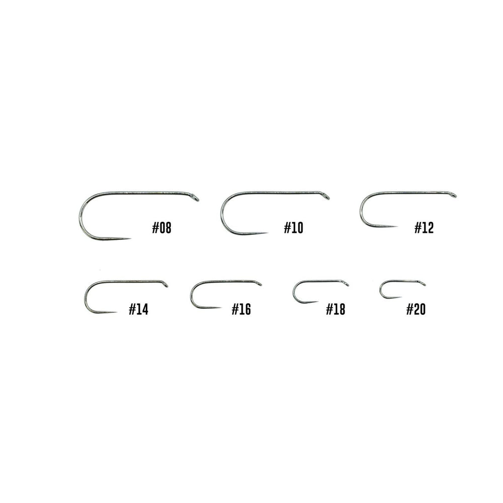 Umpqua XC110 black nickel straight-shank hook offers durable, reliable tying performance.