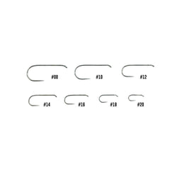 Umpqua XC110 straight-shank hook for reliable penetration in nymph and dry patterns.