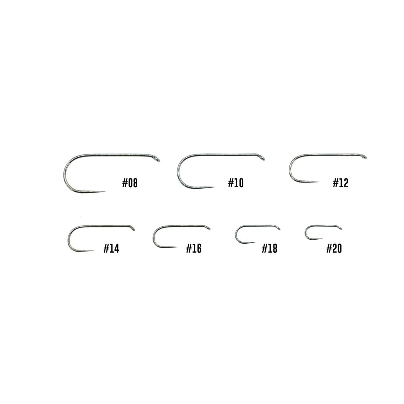 Umpqua XC110 wide-gape hook, angled view, ideal for secure hookups in nymph patterns