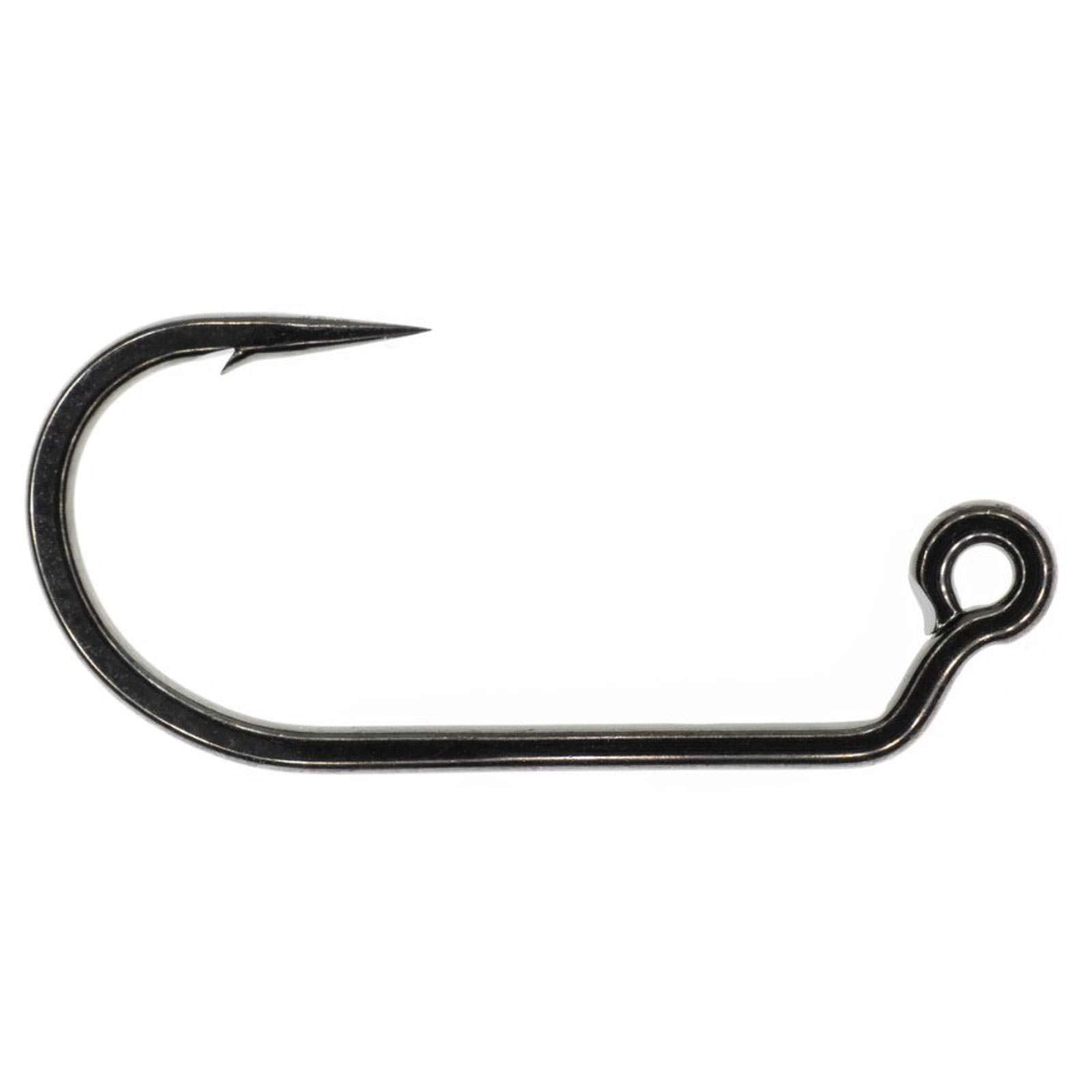 Umpqua XS506H BN jig hook close-up showing 60-degree jig design for improved jigging
