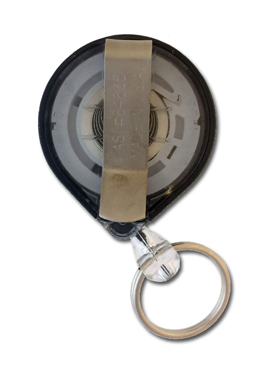 Umpqua Zinger/Retractor Small with 36inch cord extended, ready for fast tool retrieval