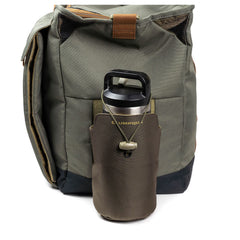 Open tote showing the full-sized folded-out stand-station