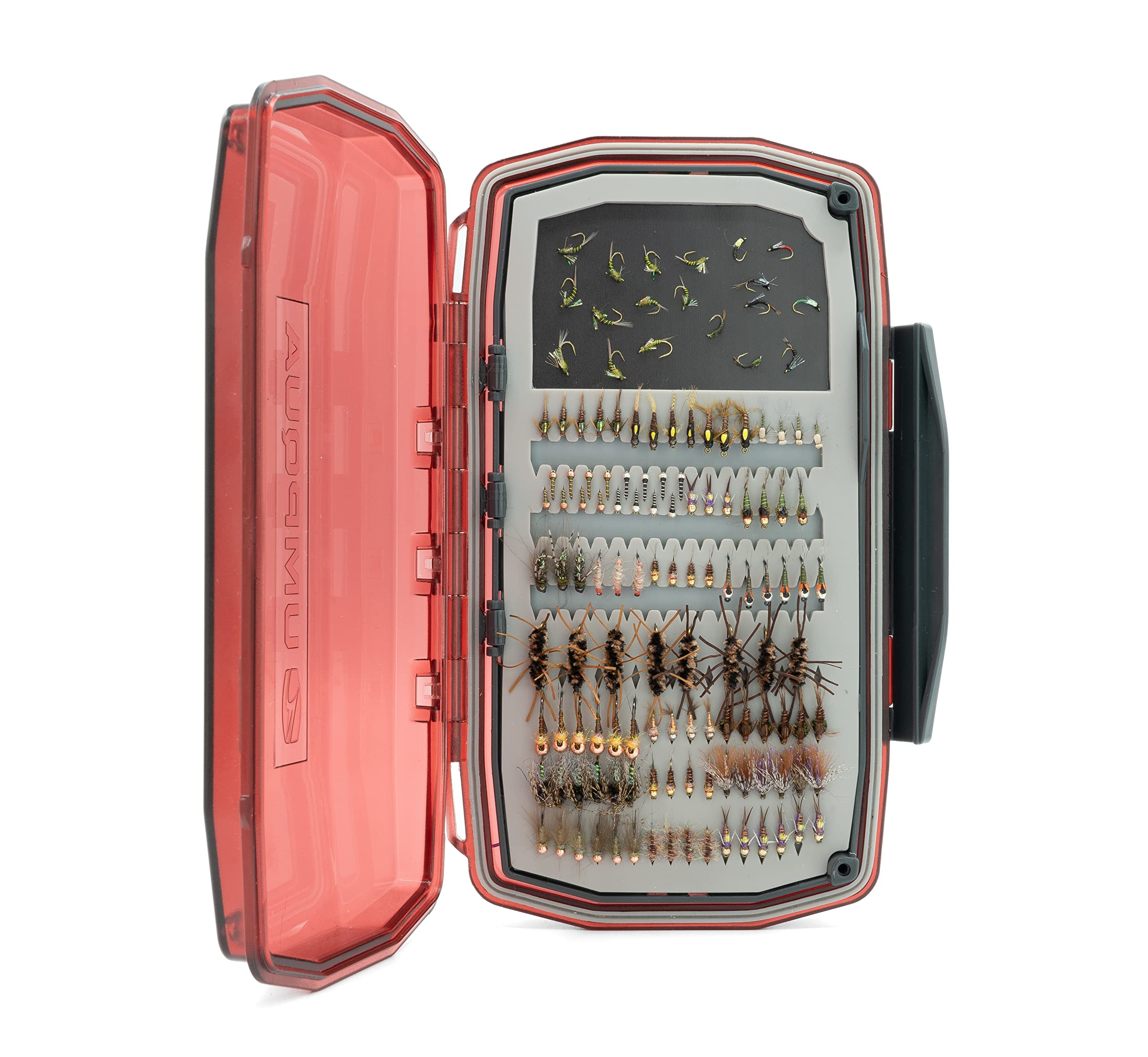 Fly Trap storage for offset head-to-tail flies 8-16