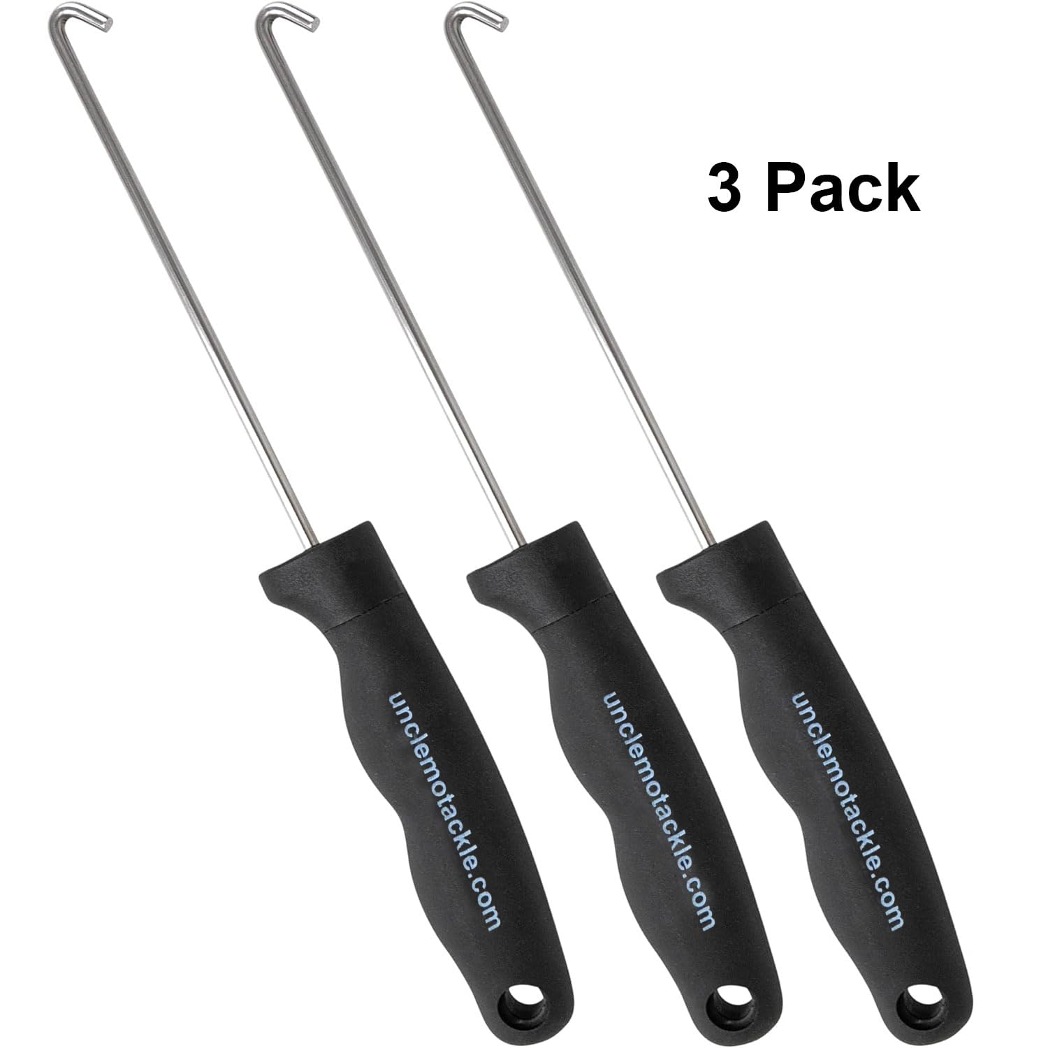 Close-up of 10-inch hook remover handle and grip