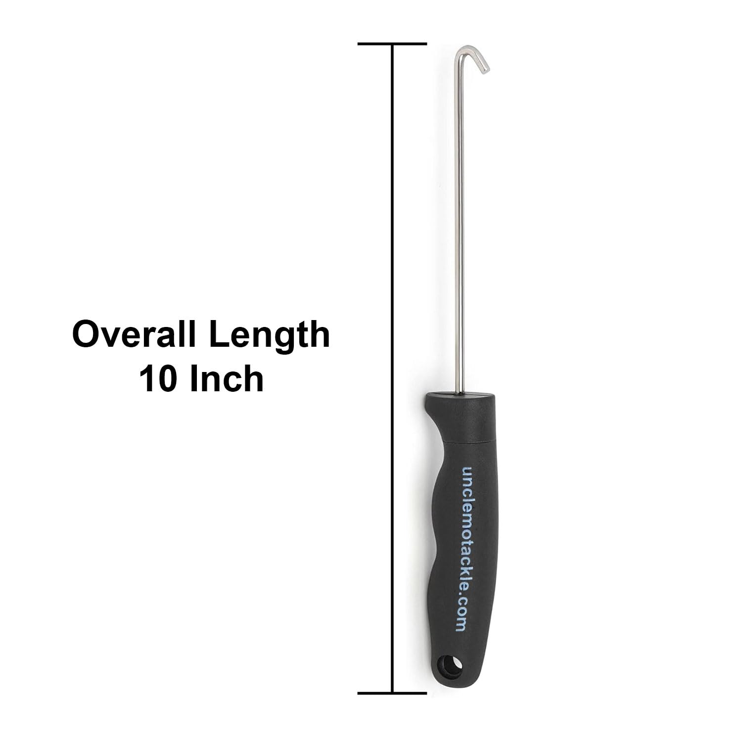 Close-up of the 10-inch ergonomic handle