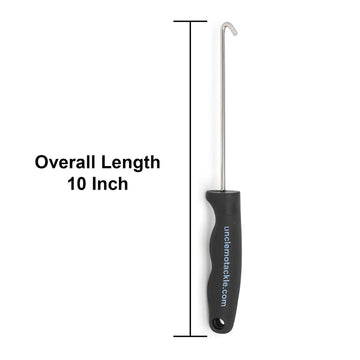 Close-up of the 10-inch ergonomic handle